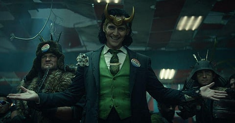 Tom Hiddleston in a still from Disney Plus series 'Loki', in which he reprises his eponymous role of the God of Mischief from MCU (Photo | YouTube Screengab)