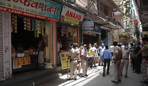 The East district administration has issued an order in which Laxmi Nagar main market Vikas Marg to Lovely Public School and other nearby markets have been closed till July 5. (Photo | EPS)
