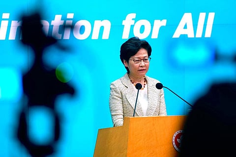 Hong Kong Chief Executive Carrie Lam. (Photo | AP)
