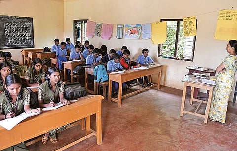 File photo of children at a government school | Express
