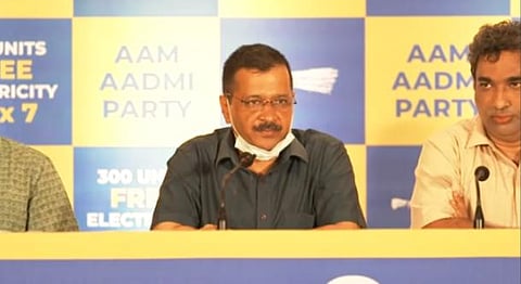 Kejriwal slammed MLAs who left Congress and other parties to join the BJP after last Assembly elections in Goa. (Photo | Twitter screengrab)