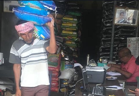 A scene of Yesvantpur APMC yard. (Photo | EPS)