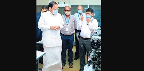 Vice President M Venkaiah Naidu at the Swarna Bharat Trust in Hyderabad on Friday