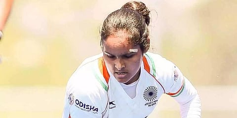 Indian women's hockey team midfielder Nisha's attitude on the field has won her a place in the Olympic-bound squad. (Photo | Hockey India Twitter)