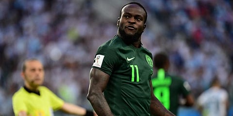 Nigeria forward Victor Moses. (File Photo | AFP)