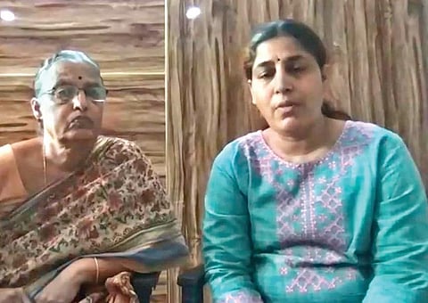 Varavara Rao’s wife Hemlatha and daughter Pavana.