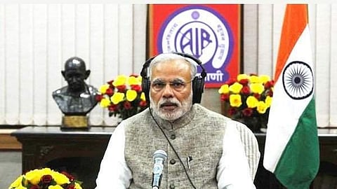 PM Modi interacting with the public through his radio address Mann Ki Baat.