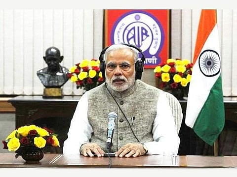 PM Modi interacting with the public through his radio address Mann Ki Baat. (Photo | PTI)