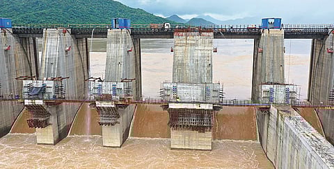 Polavaram irrigation project in East Godavari. (File | EPS)
