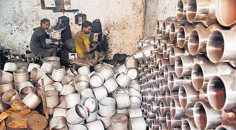 Steeling glances: Utensil making units in Choolai hopeful of revival