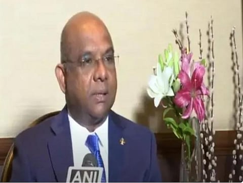 President-elect of the United Nations General Assembly (UNGA) and the current Maldives Foreign Minister Abdullah Shahid (Photo | ANI)