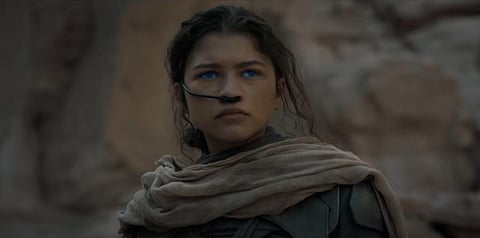 Zendaya in Denis Villeneuve’s epic science fiction film, Dune. (Photo | YouTube screengrab)