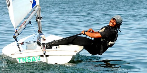 Indian sailor Nethra Kumanan (Photo | EPS)