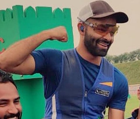 Shooter Angad Vir Singh Bajwa. (Photo | Twitter)