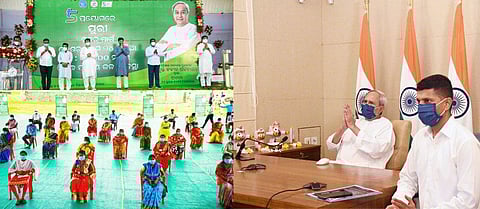 Chief Minister Naveen Patnaik dedicating the project to Puri in a virtual event. (Photo | EPS)