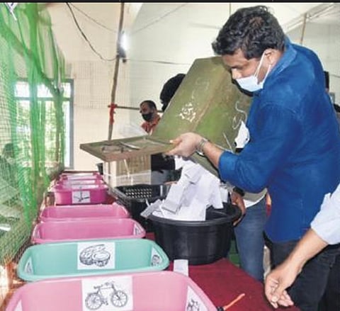 At the same time, the opposition TDP’s vote share shrunk by more than 14 per cent in the civic poll.