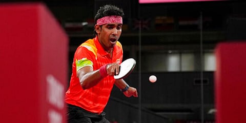 Indian table tennis star Sharath Kamal (Photo | AP)