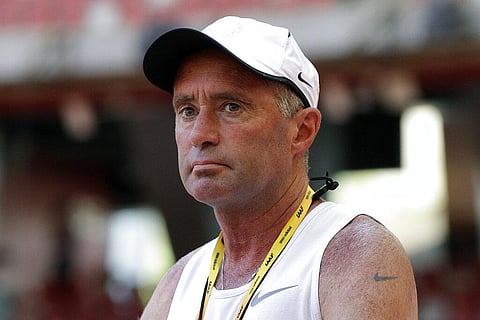In this Aug. 21, 2015, file photo, Alberto Salazar watches a training session for the World Athletic Championships. (Photo | AP)