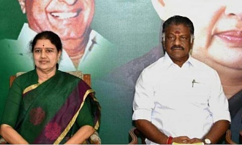 File photo of Sasikala with O Paneerselvam | PTI