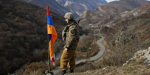 Image of an Armenian soldier on duty used for representation. (File photo | AP)