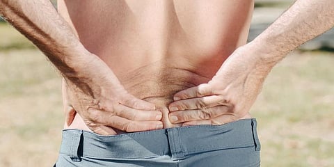 You can try the stretches such as knee-to-chest, seated spinal twist, pelvic tilt and the sphinx stretch. (Representational Photo)