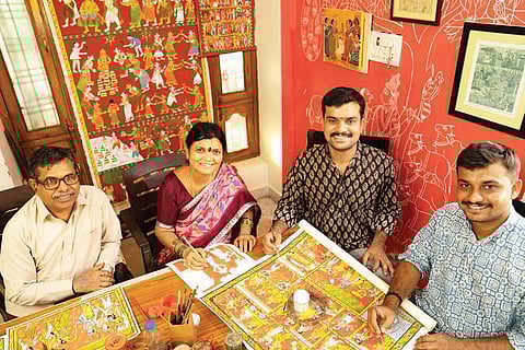 D Vaikuntam, his wife Vanaja, and sons Rakesh and Vinay Kumar