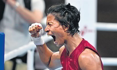 When Lovlina Borgohain stepped inside the ring against the fancied Nien-Chin Chen of Chinese Taipei, her sole target was to land punches, close down her opponent and swivel away.