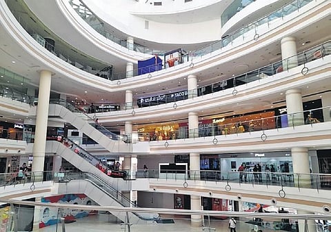 Royal Meenakshi Mall wears a deserted look on Monday