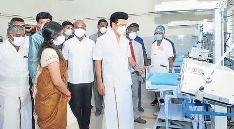 Chief Minister MK Stalin inaugurates the Comprehensive Emergency Obstetric and Newborn Care services block at Tiruvarur GMCH