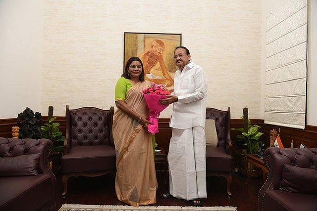 Renuka Singh Saruta will resume as MOS in the Ministry of Tribal Affairs. (Photo | VP's Twitter)