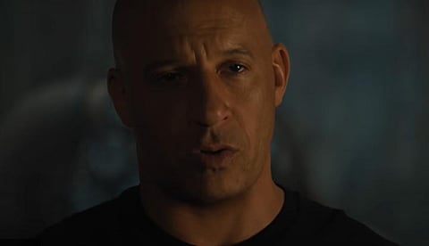Actor Vin Diesel in a still from 'Fast and Furious 9' (Photo | YouTube screengrab)