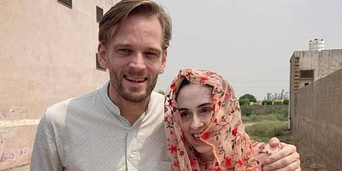 Karl Edward Rice, a New Zealand citizen, and his Indian wife Manisha Malik. (Photo | Karl Edward Rice Twitter)