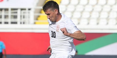 Kyrgyzstan forward Mirlan Murzaev (Photo | AFP)