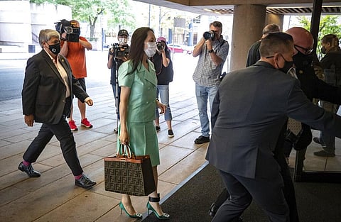 Meng Wanzhou, chief financial officer of Huawei, arrives at B.C. Supreme Court to attend her extradition hearing. (Photo | AP)