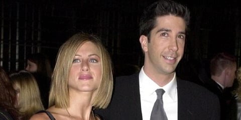 David Schwimmer and Jennifer Aniston arrive at the 27th Annual People's Choice Awards. (File photo| AFP)