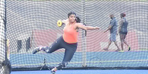 Discus thrower from Tamil Nadu, Krishna Jayasankar (Photo | Special Arrangement)