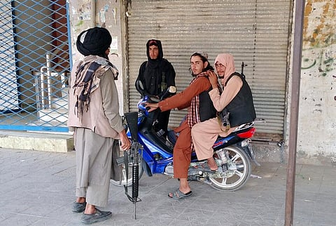 Taliban fighters patrol inside the city of Farah, capital of Farah province southwest of Kabul, Afghanistan, Wednesday, Aug. 11, 2021. (Photo | AP)