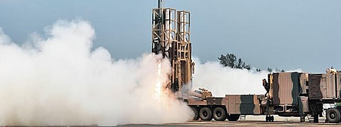 Nirbhay cruise missile being test fired. (Photo  | Express)