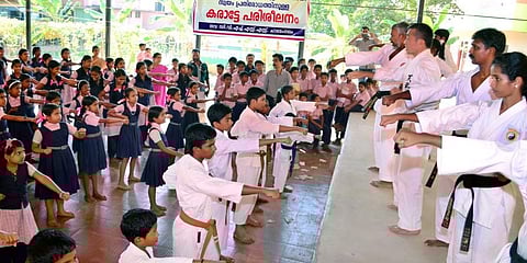 Image of self-defence class at a Kerala school used for representational purpose. (File | EPS)