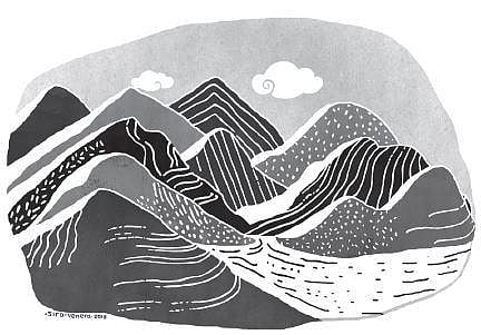 Artworks ‘Naga Hills’ by Sirawon Tulisen Khathing from Shillong