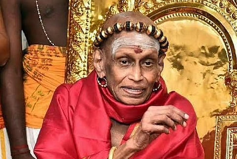 The 77-year-old pontiff of the Madurai Aadheenam, Arunagirinatha Gnanasambantha Desika Paramacharya Swamigal, breathed his last at a private hospital (Photo | Special Arrangment)