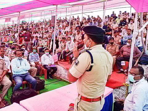 Kumar Ashish IPS during his awareness campaign. (Photo by special arrangement)