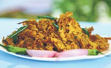 Millet onion pakodas