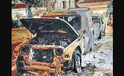 Three held for torching Bommanahalli MLA Satish Reddy’s SUVs