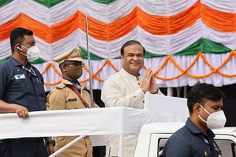 Assam CM Himanta Biswa Sarma during the Independence Day function. (Photo | Express)