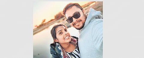 Melayil Deepak Menon and Gayathri. (Photo| EPS)