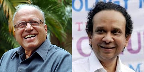M S Swaminathan (left) and Thanu Padmanabhan (Photos | Express)