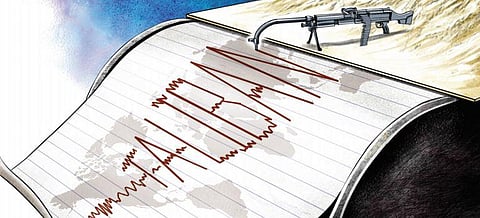 For India, the takeover by the Taliban is a setback and the immediate task is clearly the safe evacuation of all Indians stranded there. (Express Illustrations | Amit Bandre)