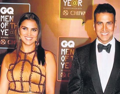 Co-stars of Bell Bottom, Lara Dutta and Akshay Kumar