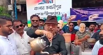The MLA, who is hugely popular among netizens, offered tea for free to people assembled at an event in Bhowanipore area in Kolkata but pegged the price of a cup at Rs 15 lakh. (Photo | Twitter)